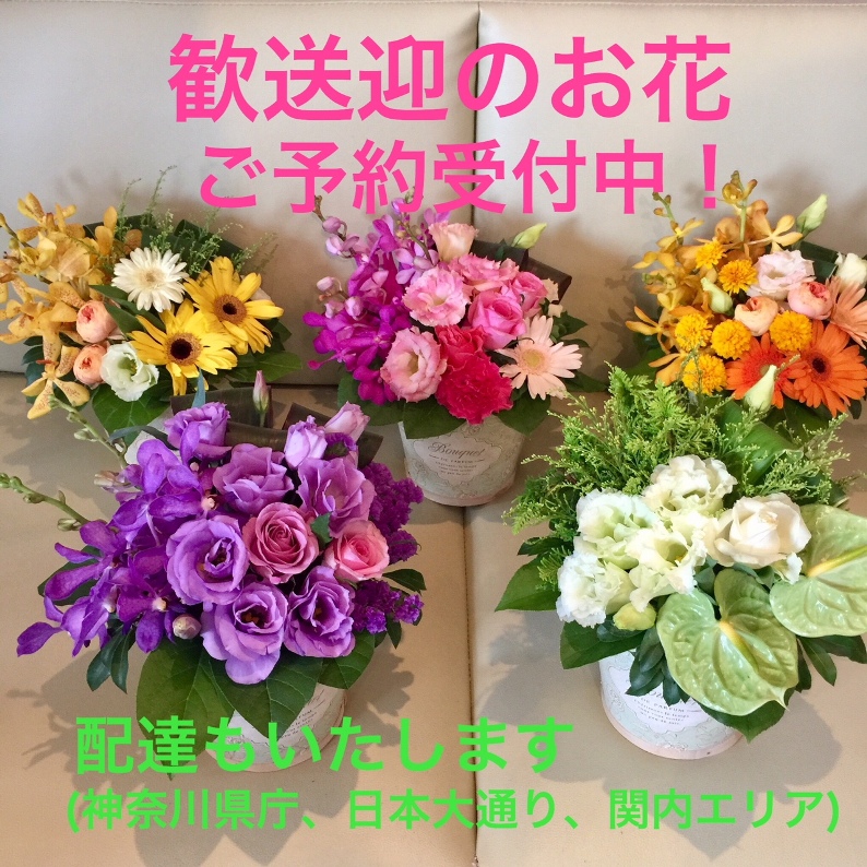 歓送迎の花